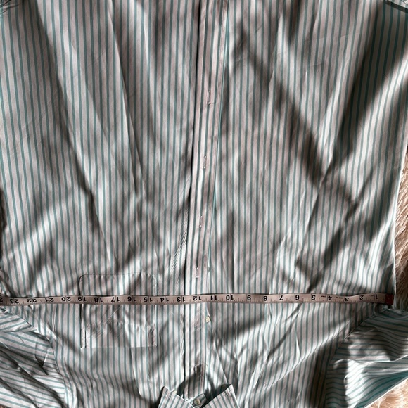 Polo Ralph Lauren Blue White Striped Button Down Shirt Men's Large Long Sleeve - Picture 4 of 9